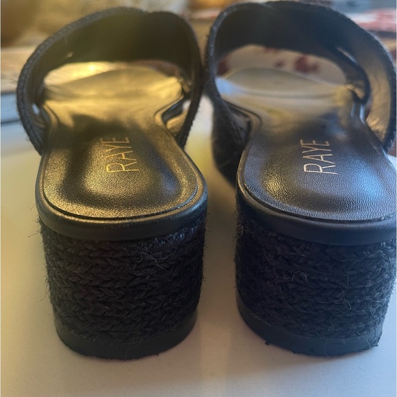 RAYE Tiko Black Raffia Sandals - Picture 6 of 9